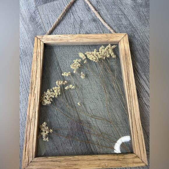 Dried flowerwall art-glass pressed floral, frame - ready to hang-cottage core - Picture 3 of 7
